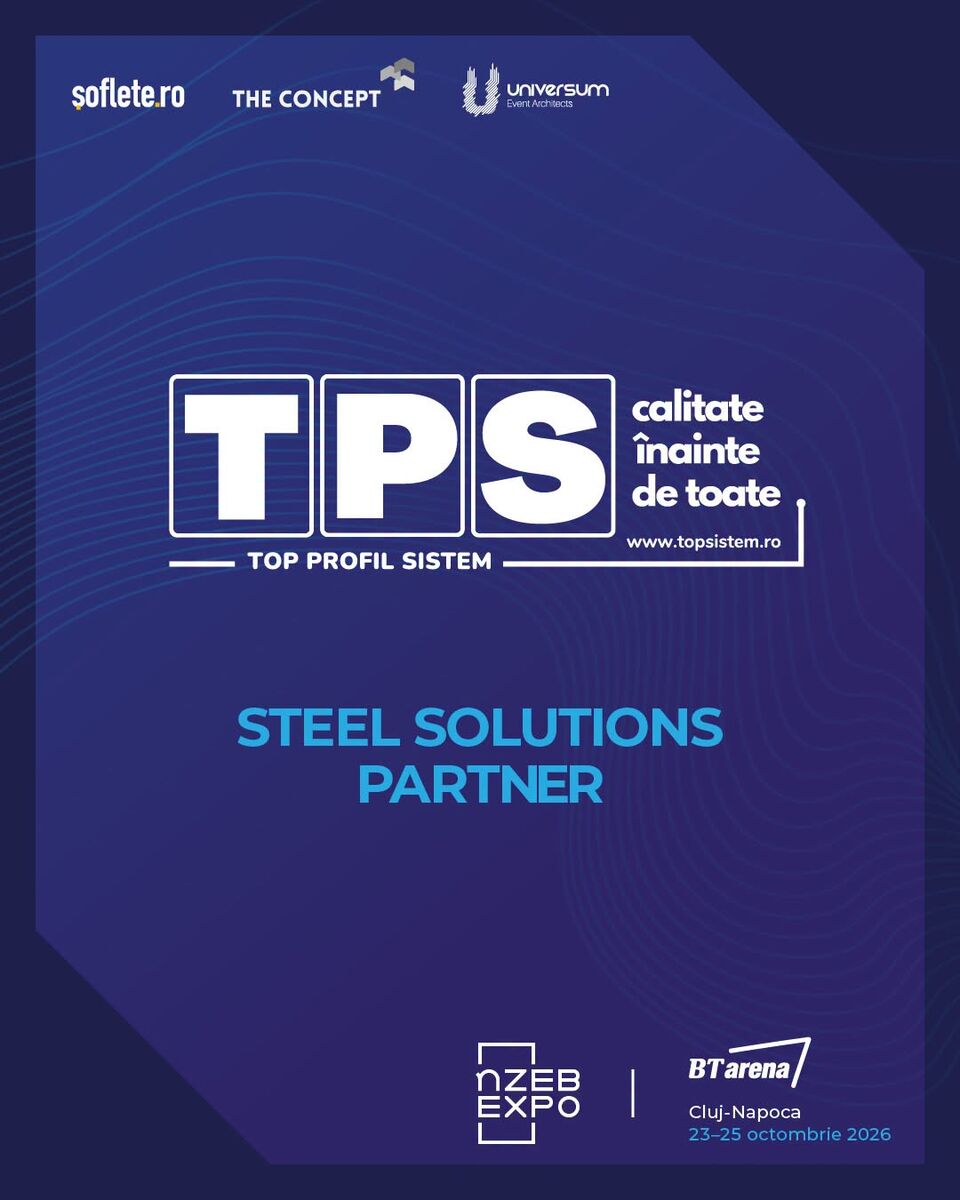 TPS Top Profil Sistem, calitate înainte de toate: Steel Solutions Partner la nZEB Expo, BTarena Cluj-Napoca, 23–25 octombrie 2026.