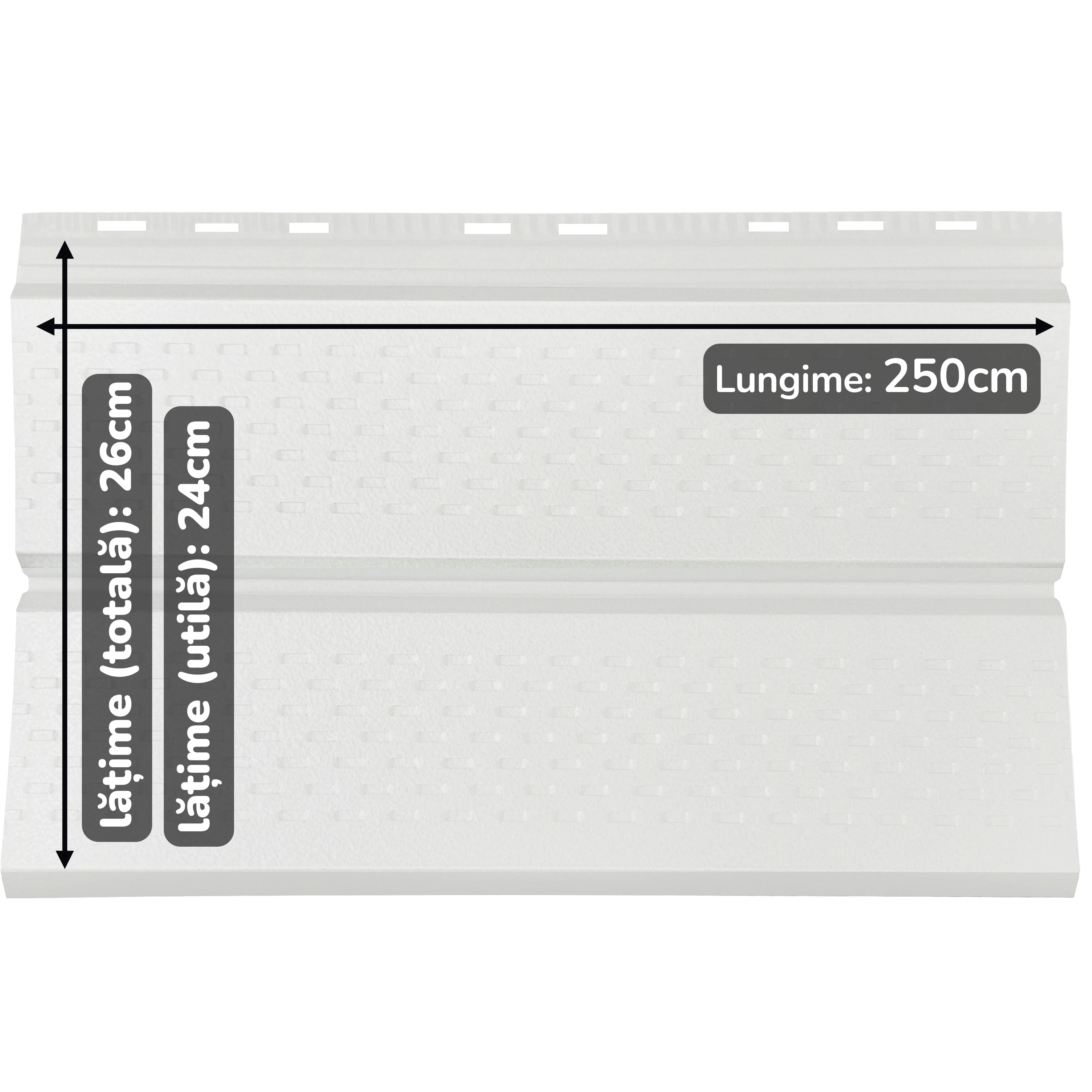 Saturn | Lambriu Perforat | Alb Alpin