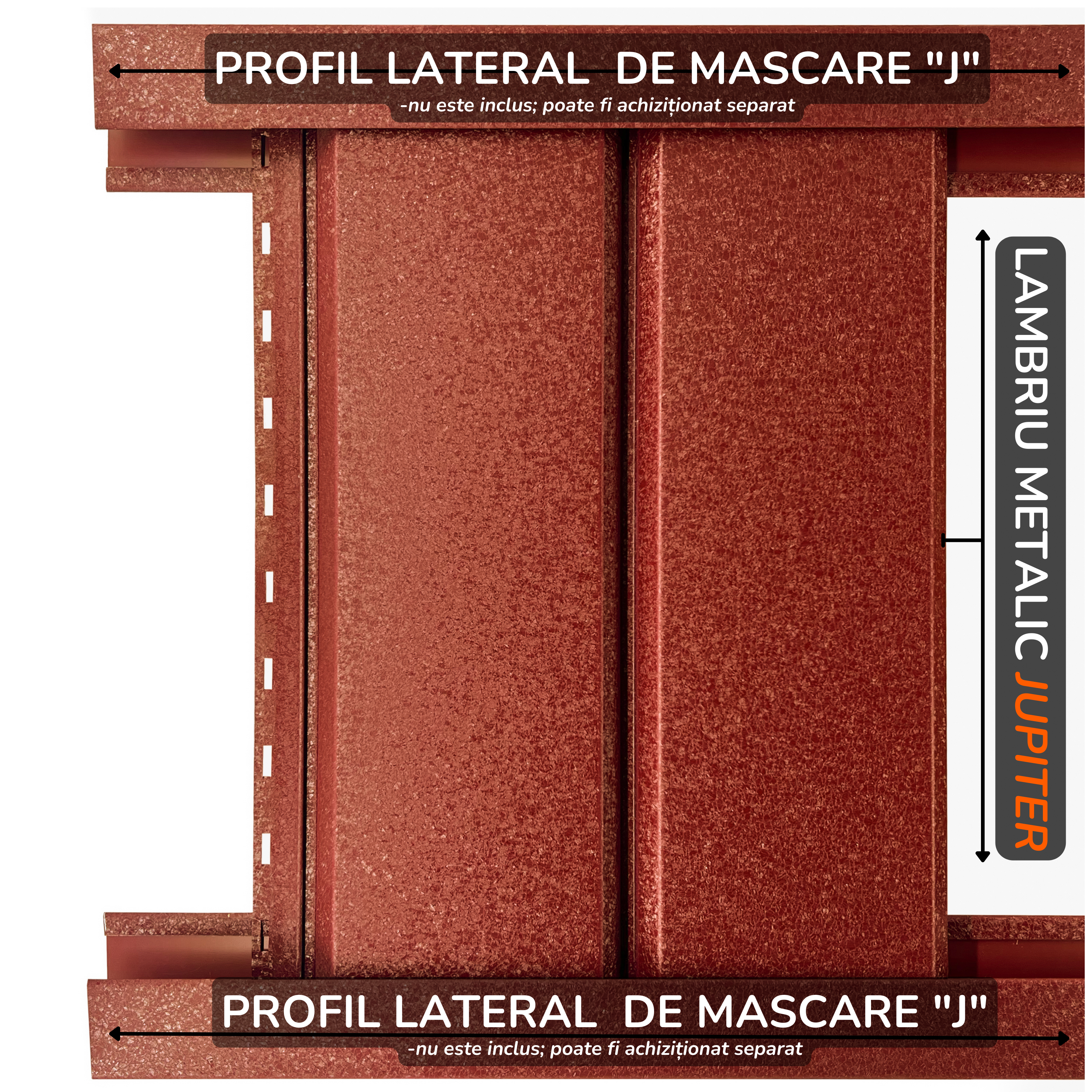 Jupiter | Lambriu Drept | Caramida Rosie | RAL 3009