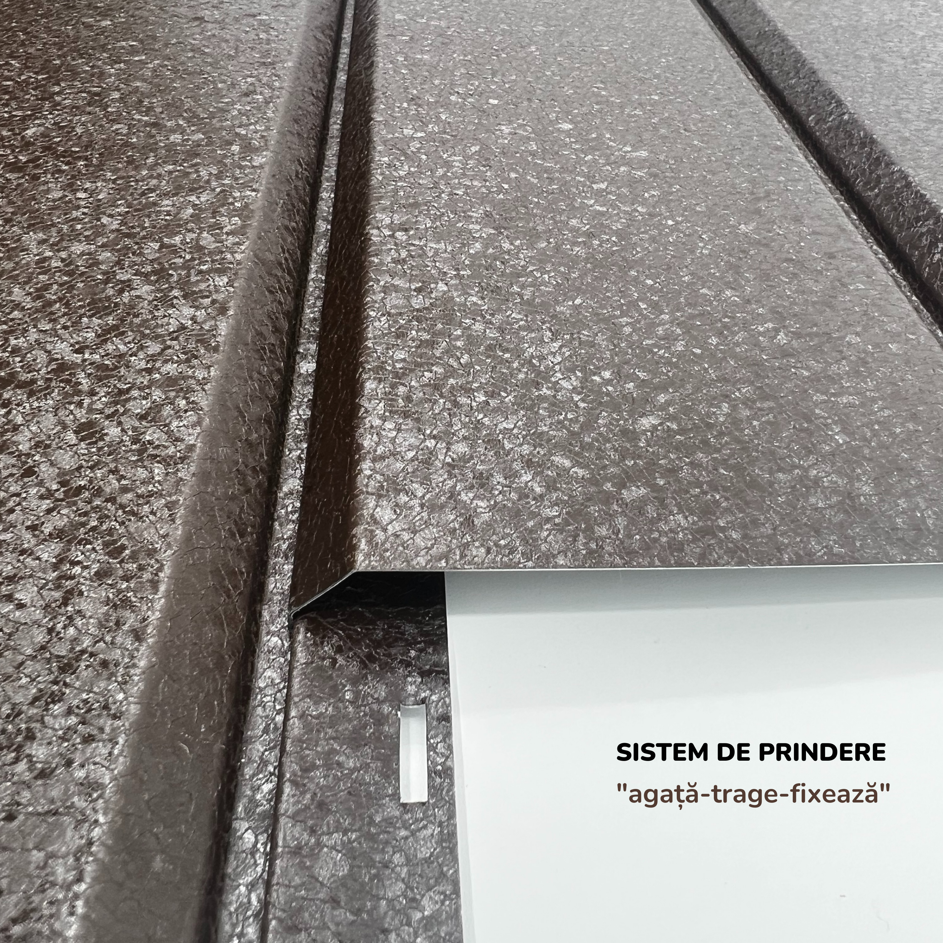 Lambriu Metalic Drept Jupiter, Maro Cedru RAL 8019