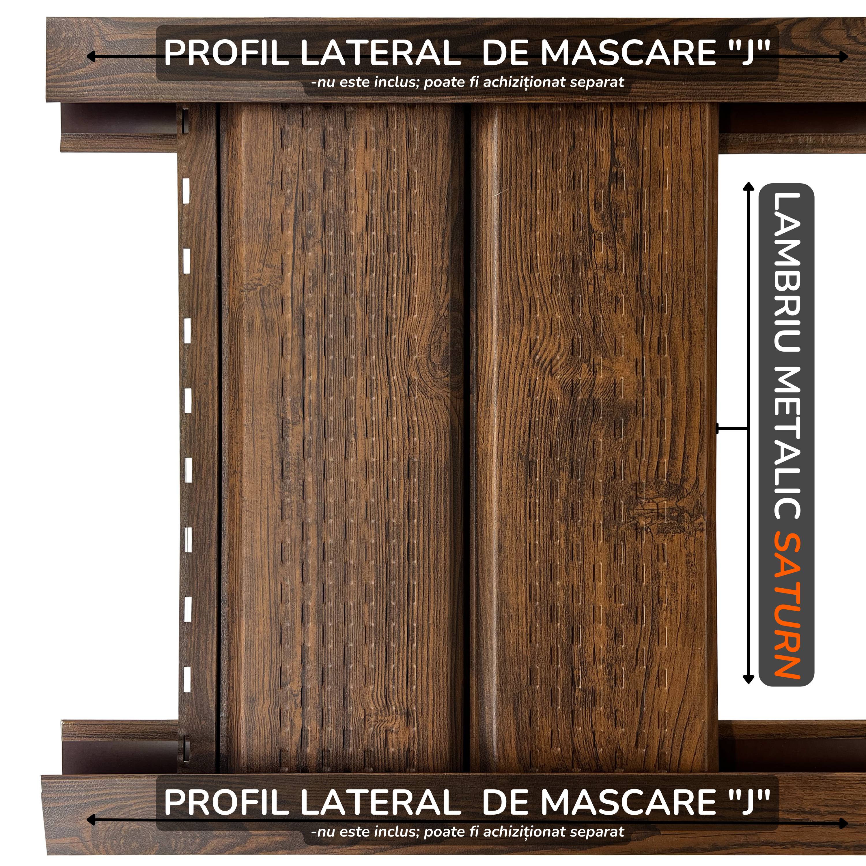 Lambriu Metalic Perforat Saturn,  Mahon