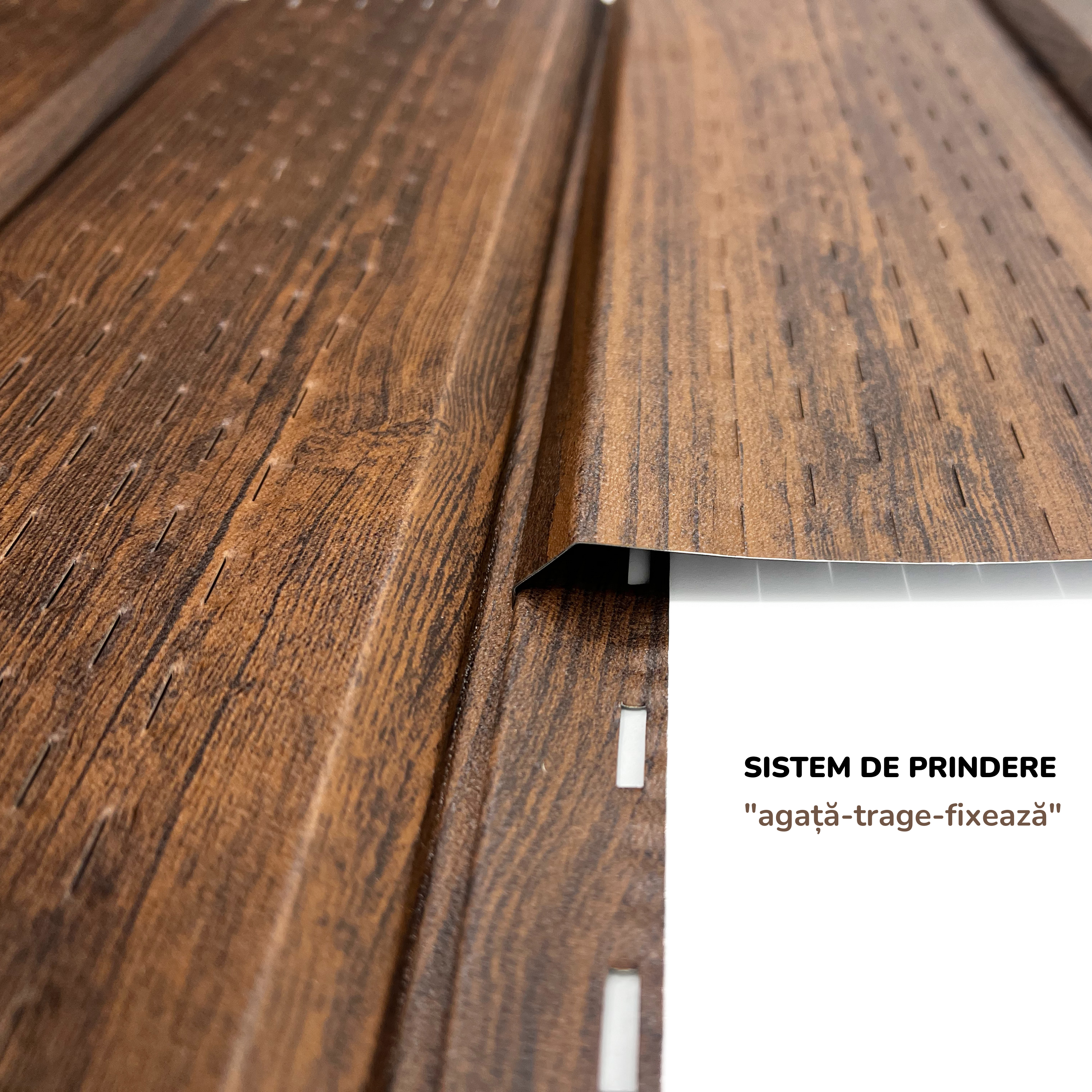 Lambriu Metalic Perforat Saturn,  Mahon