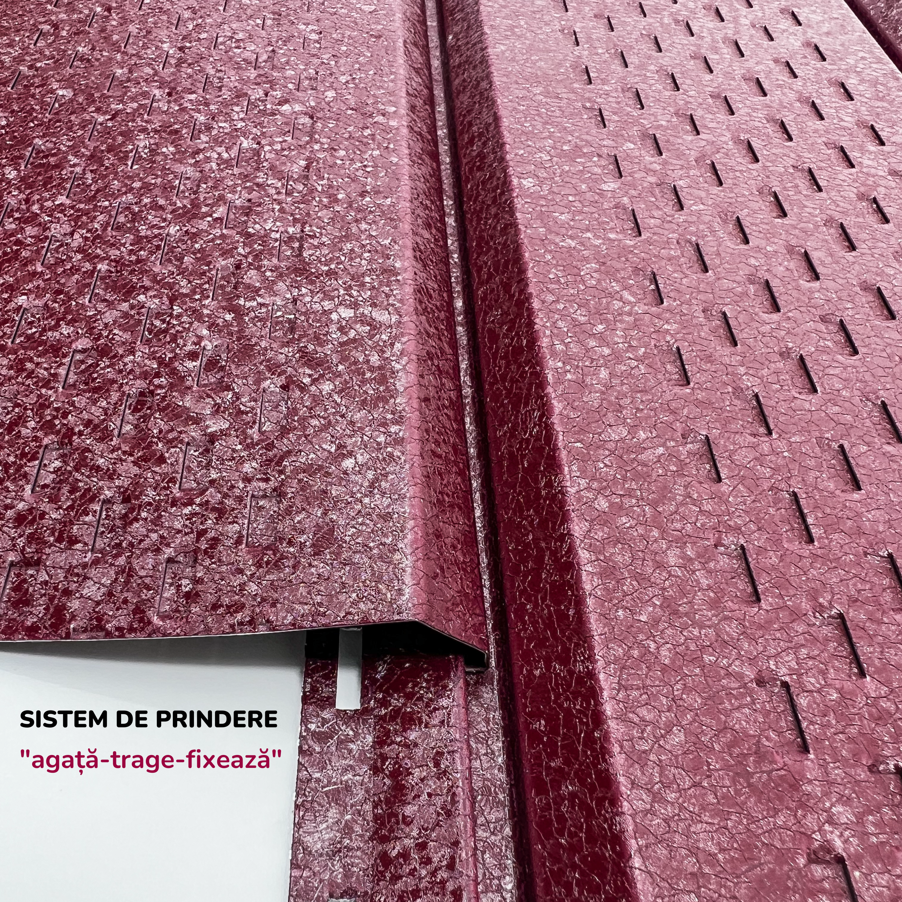 Lambriu Metalic Perforat Saturn,  Visina RAL 3005