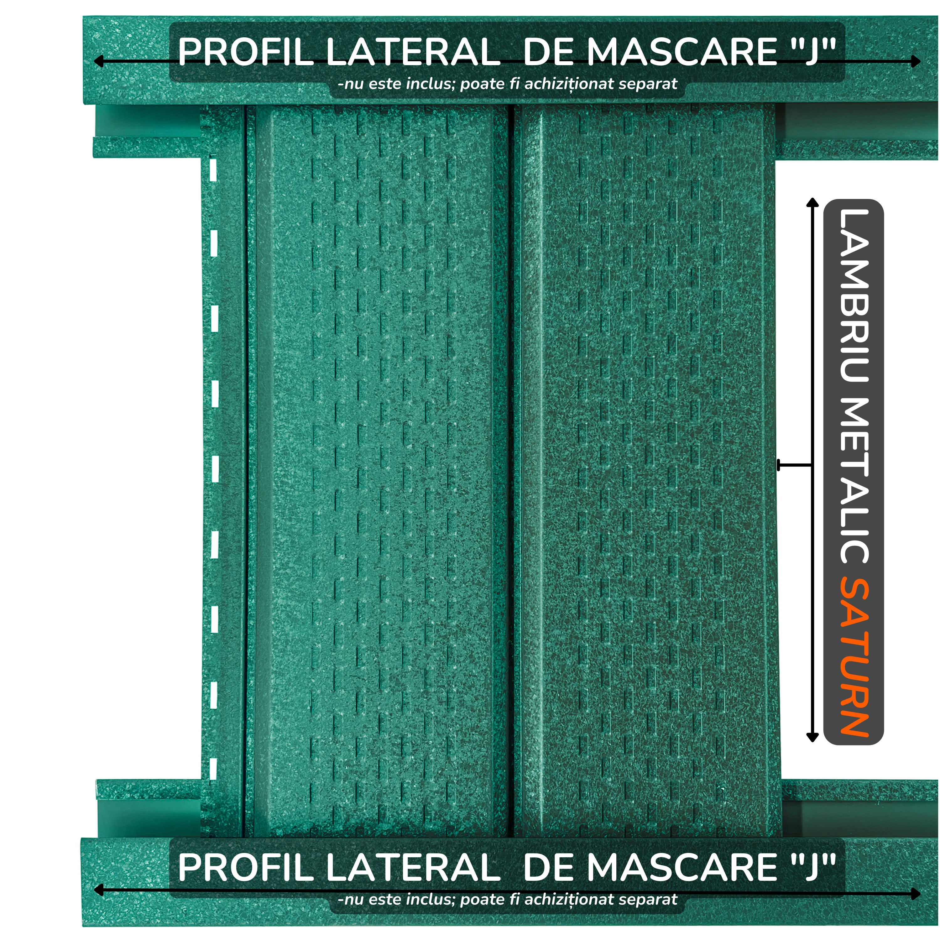 Saturn | Lambriu Perforat | Verde Pin | RAL 6005