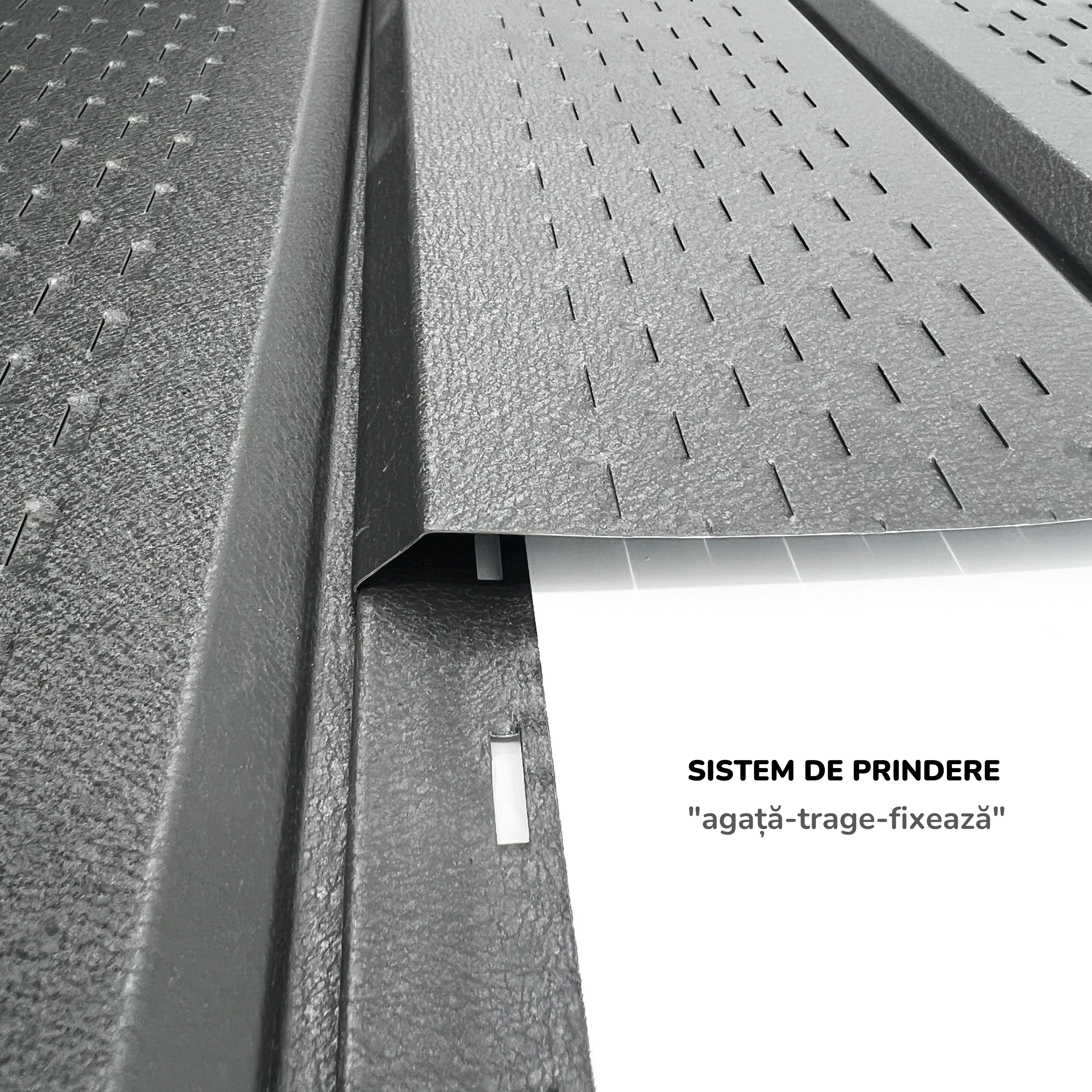 Saturn | Lambriu Perforat | Gri Grafit | RAL 7024