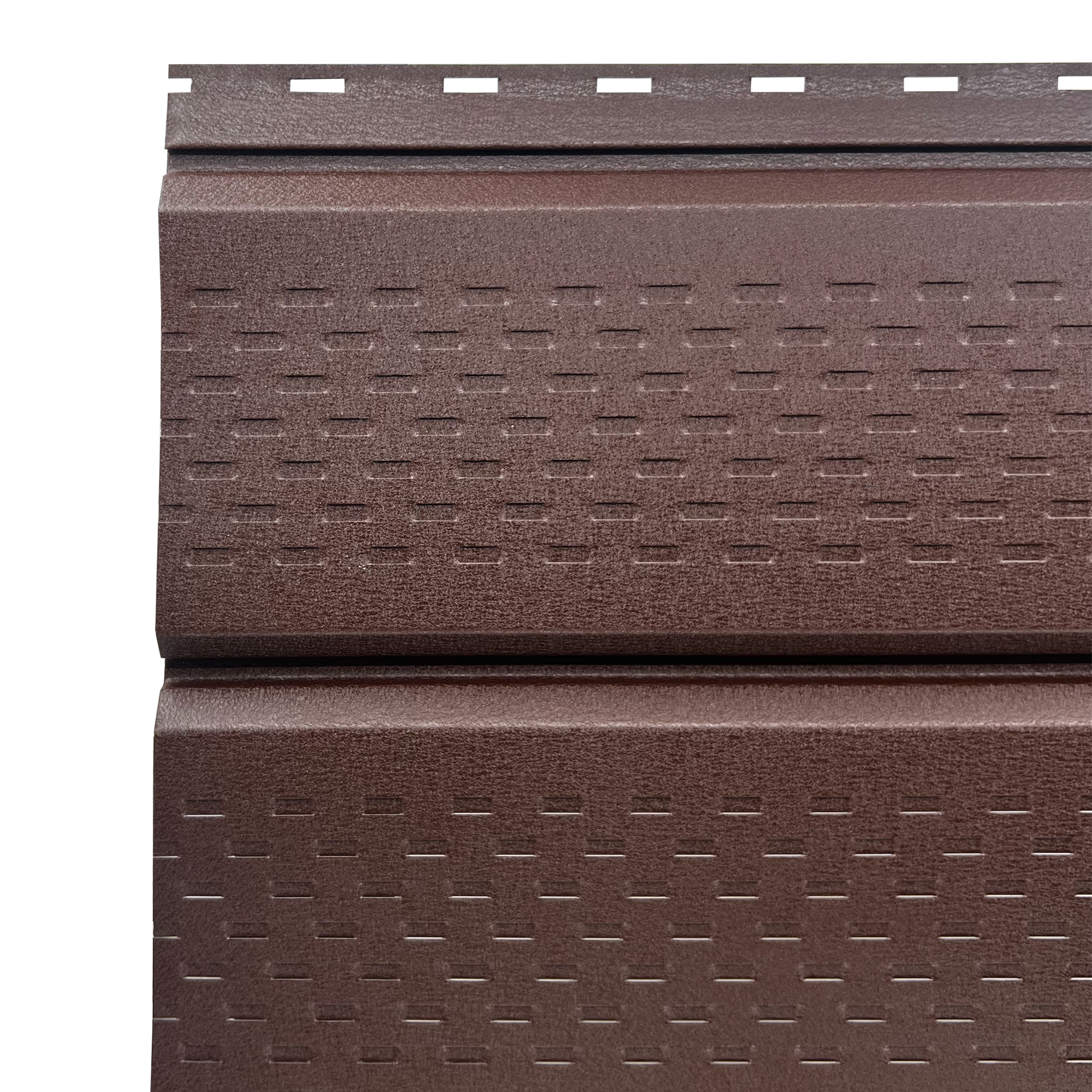 Lambriu Metalic Perforat Saturn, Maro Ciocolata RAL 8017