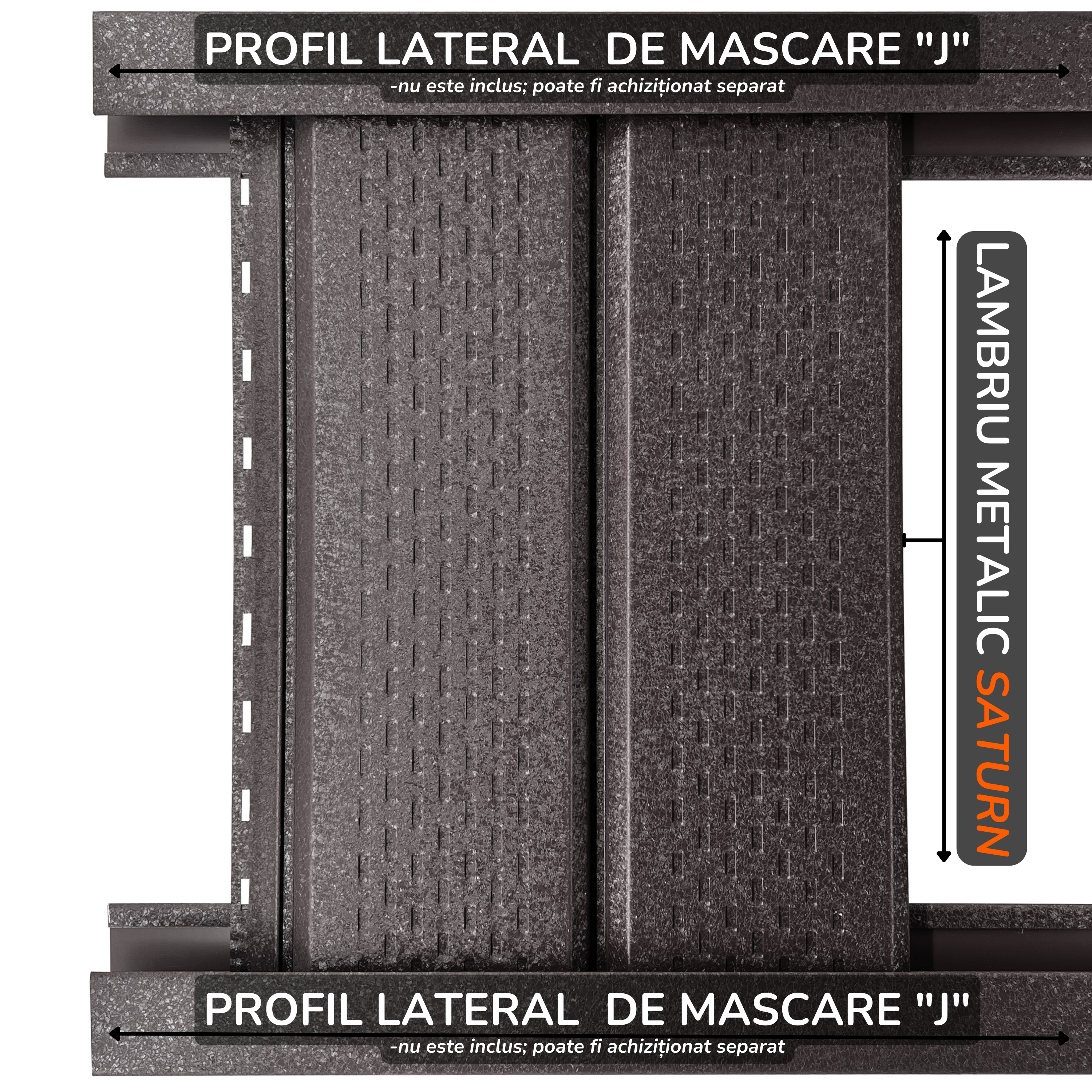 Saturn | Lambriu Perforat | Maro Cedru | RAL 8019