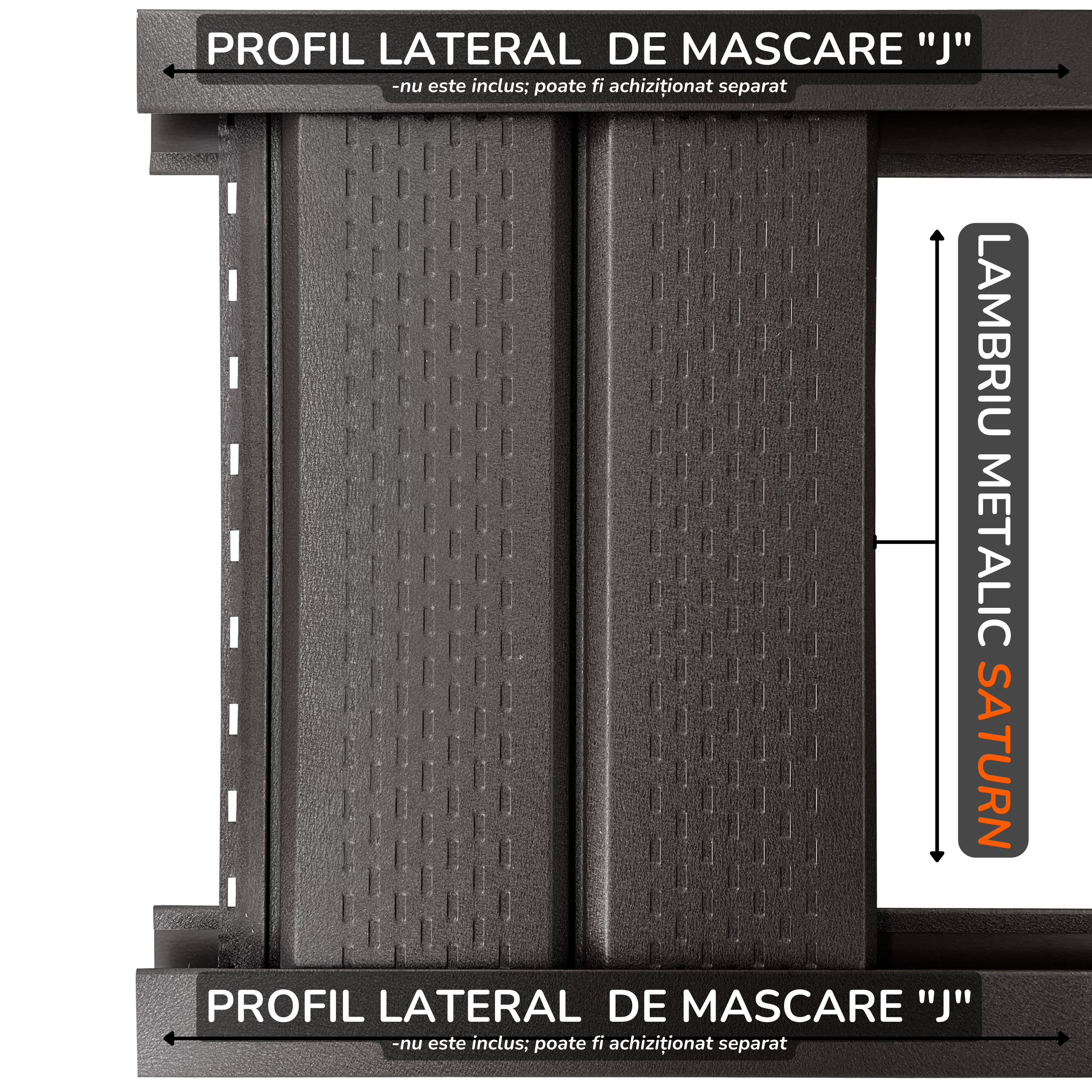 Saturn | Lambriu Perforat | Maro Espresso | RAL 8019