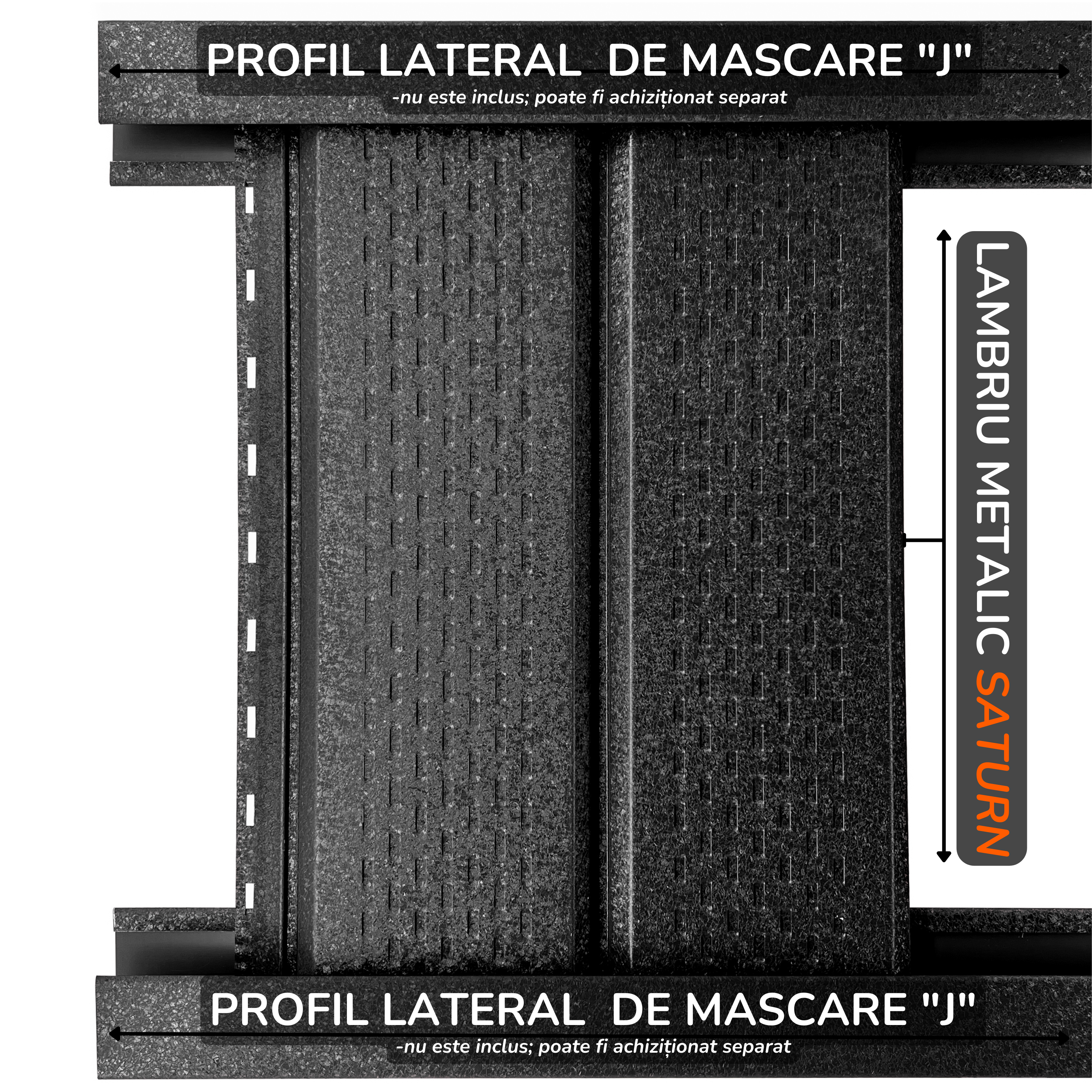Saturn | Lambriu Perforat | Negru de Noapte | RAL 9005