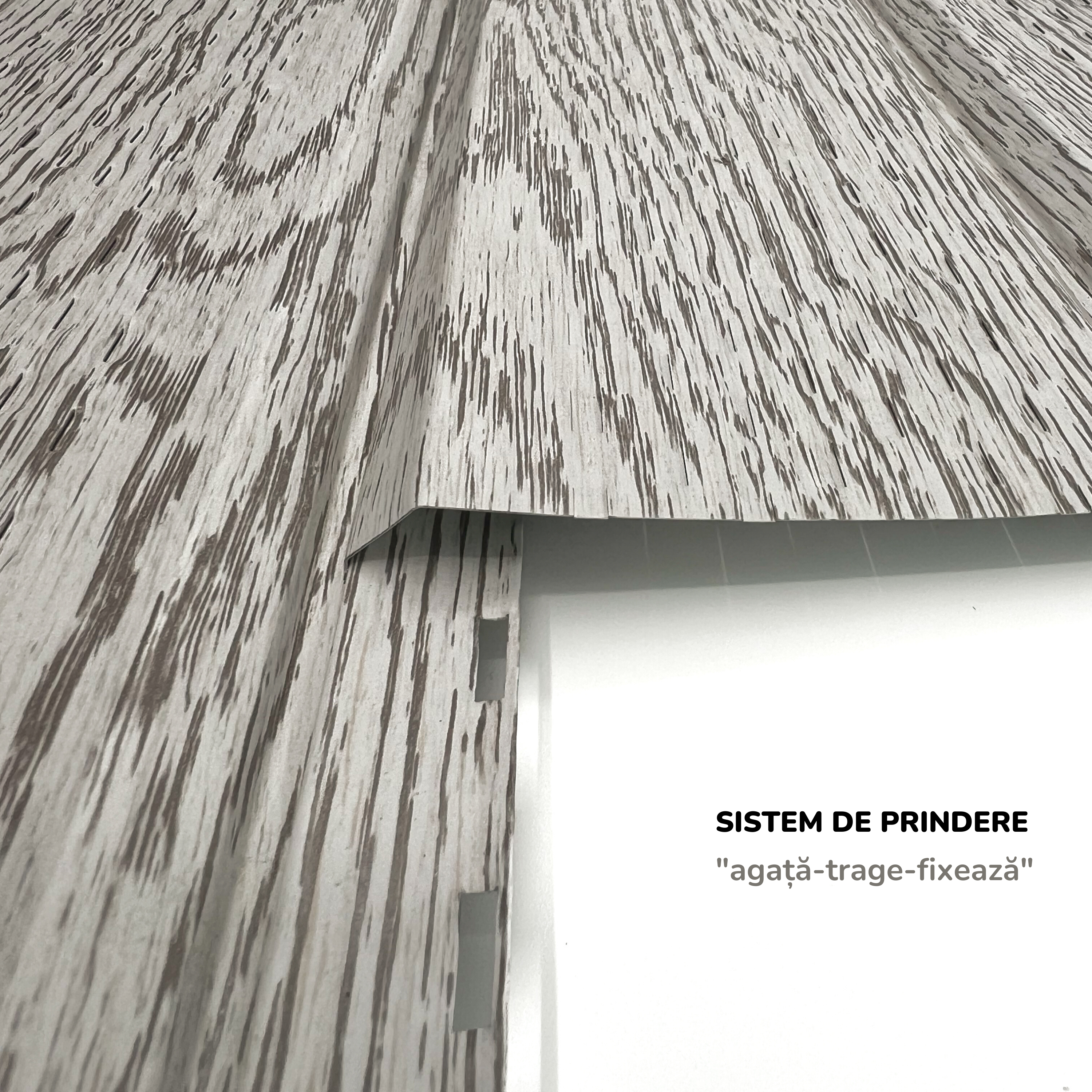 Lambriu Metalic Perforat Saturn,  Stejar Alb