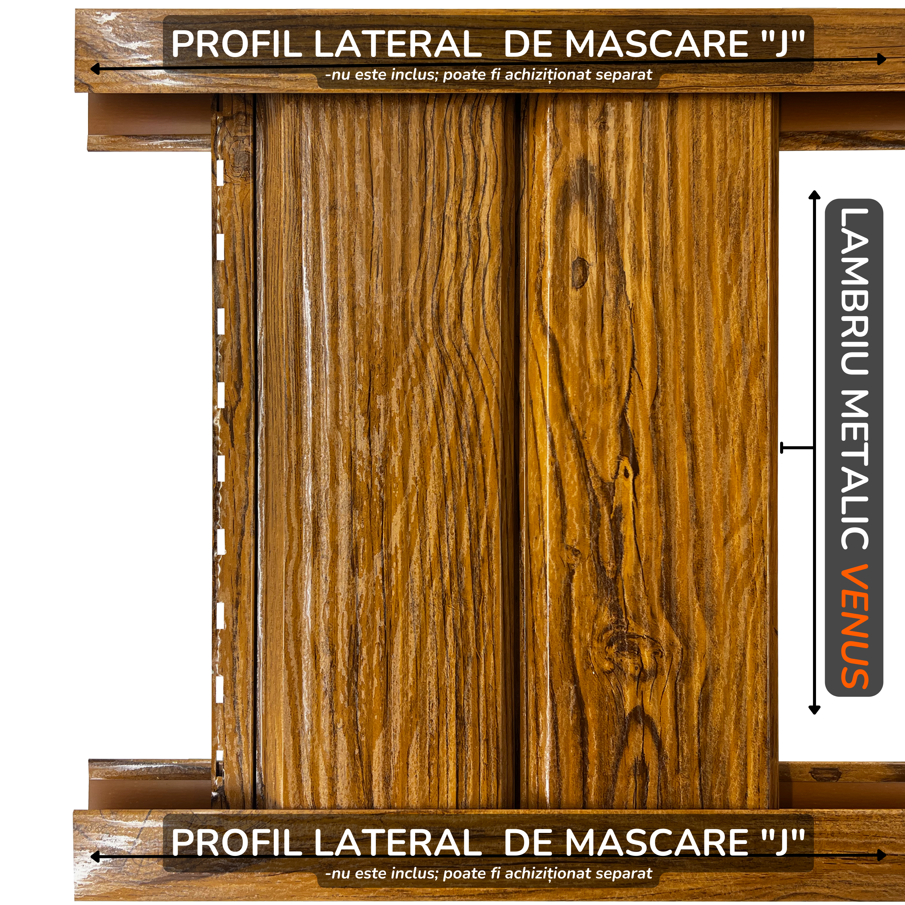 Lambriu Metalic Striat Venus, Stejar Striat