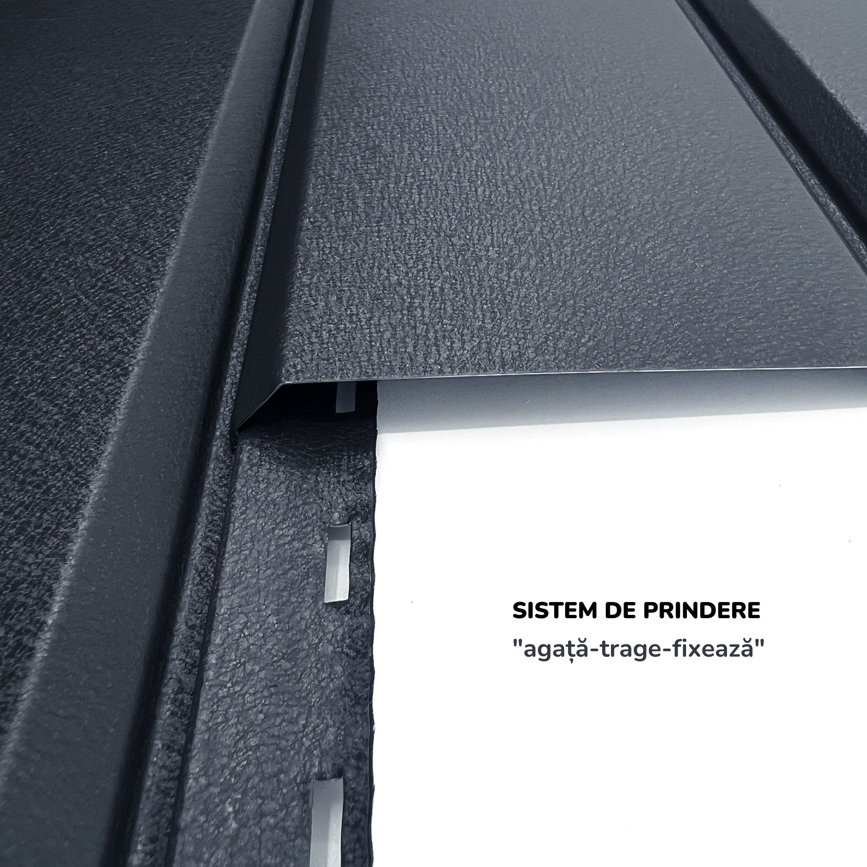 Lambriu Metalic Drept Jupiter, Gri Atlantic RAL 7016