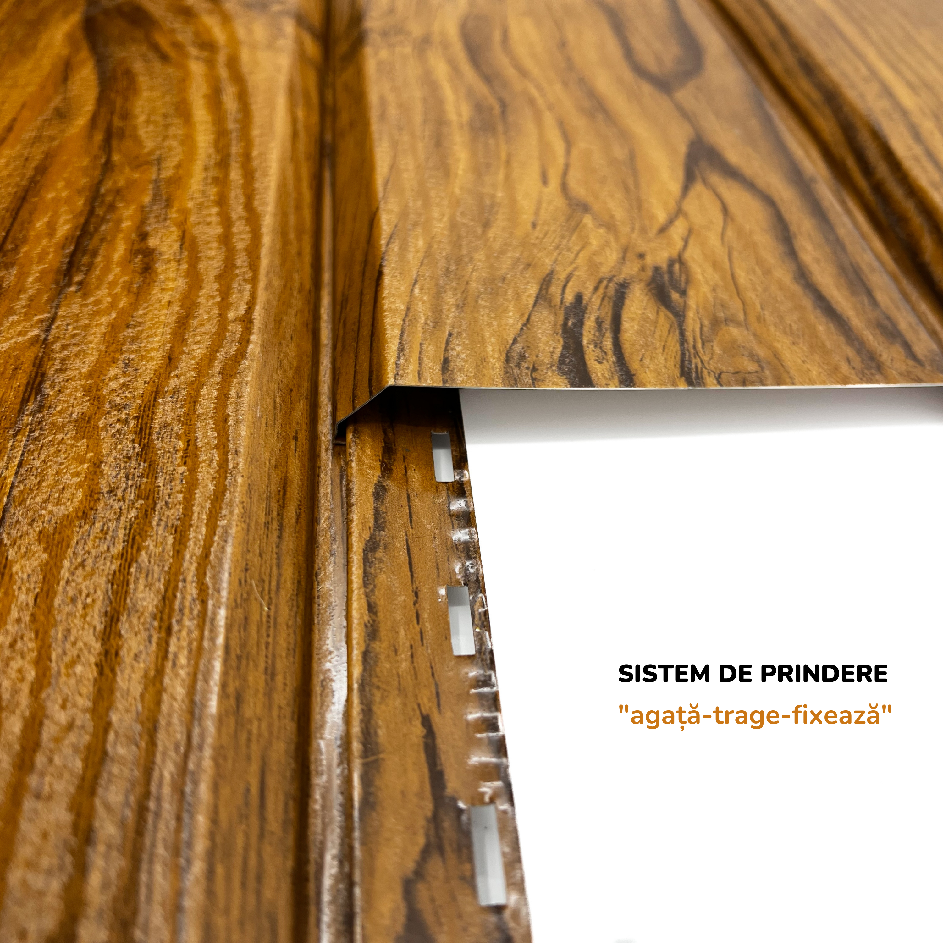 Lambriu Metalic Drept Jupiter, Stejar Striat