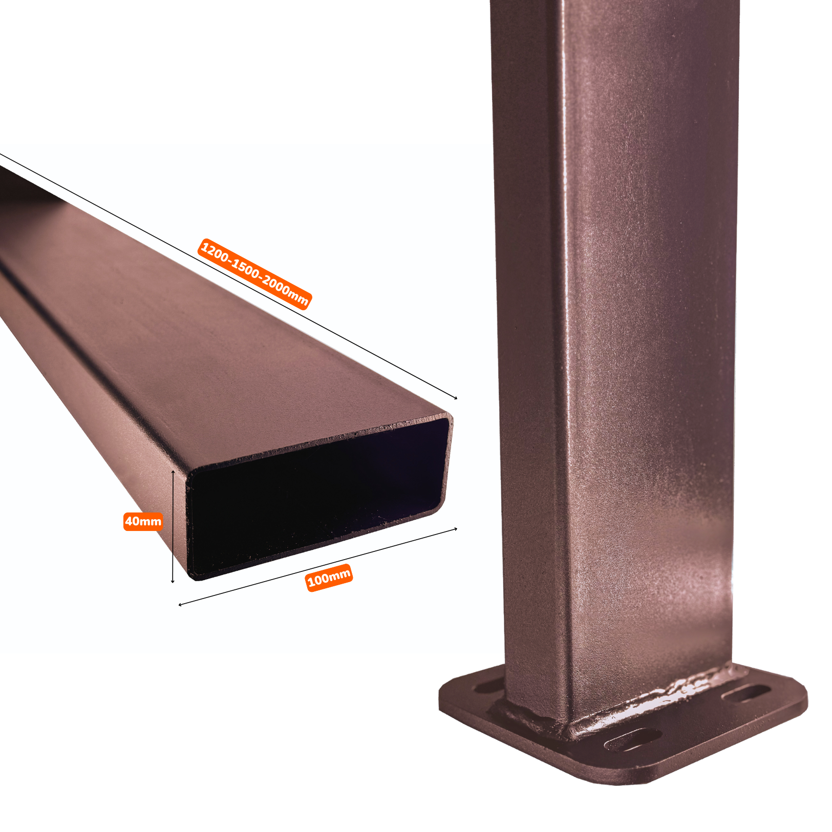 Pilon Talpă Sudată, 100x40mm | Mat