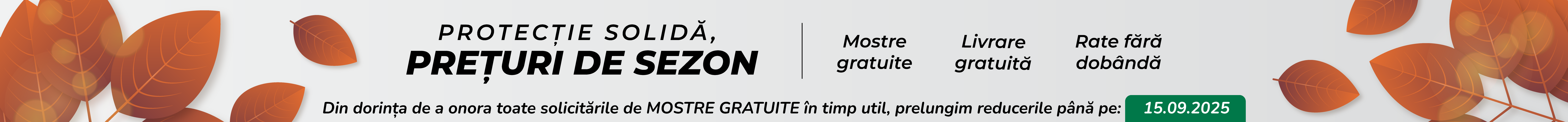Banner de reduceri de primavata, pentru perioada 18-31 Martie.