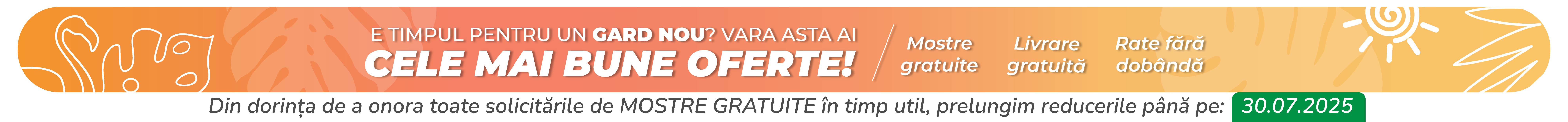 Banner de reduceri de primavata, pentru perioada 18-31 Martie.