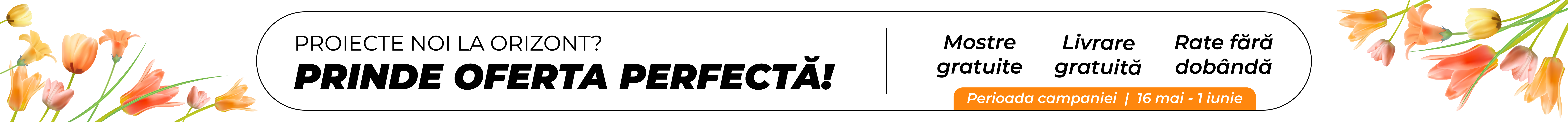 Banner de reduceri de primavata, pentru perioada 18-31 Martie.