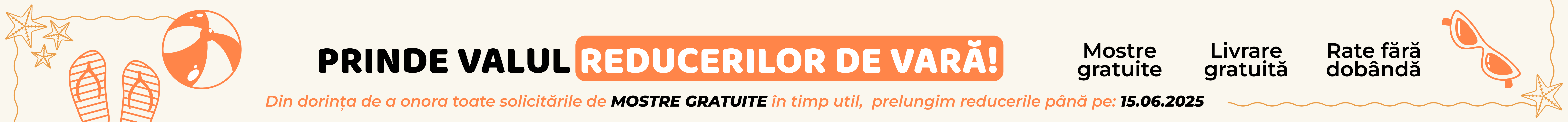 Banner de reduceri de primavata, pentru perioada 18-31 Martie.