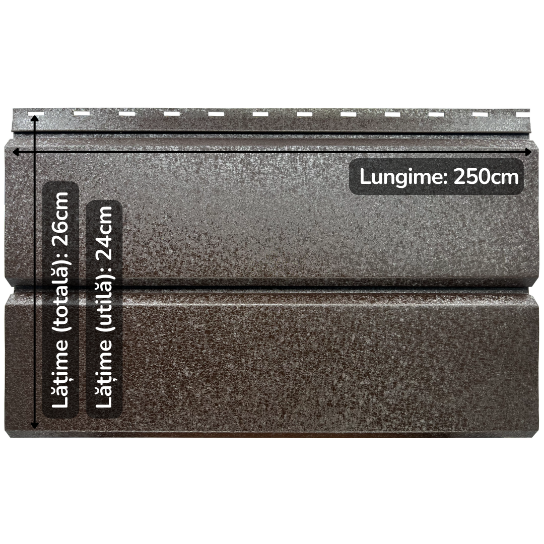 Lambriu Metalic Drept Jupiter, Maro Cedru RAL 8019