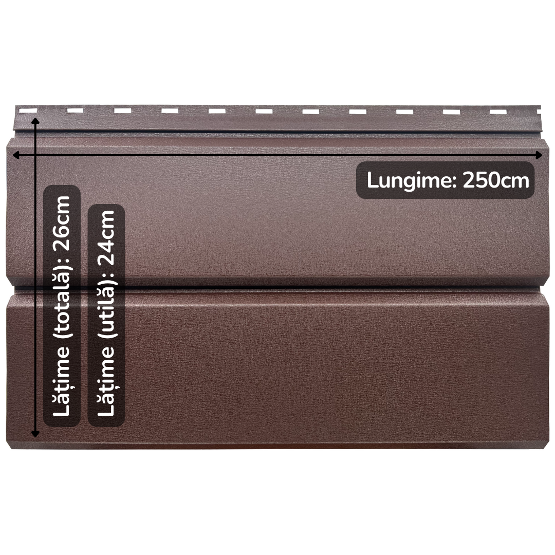 Lambriu Metalic Drept Jupiter, Maro Ciocolata RAL 8017