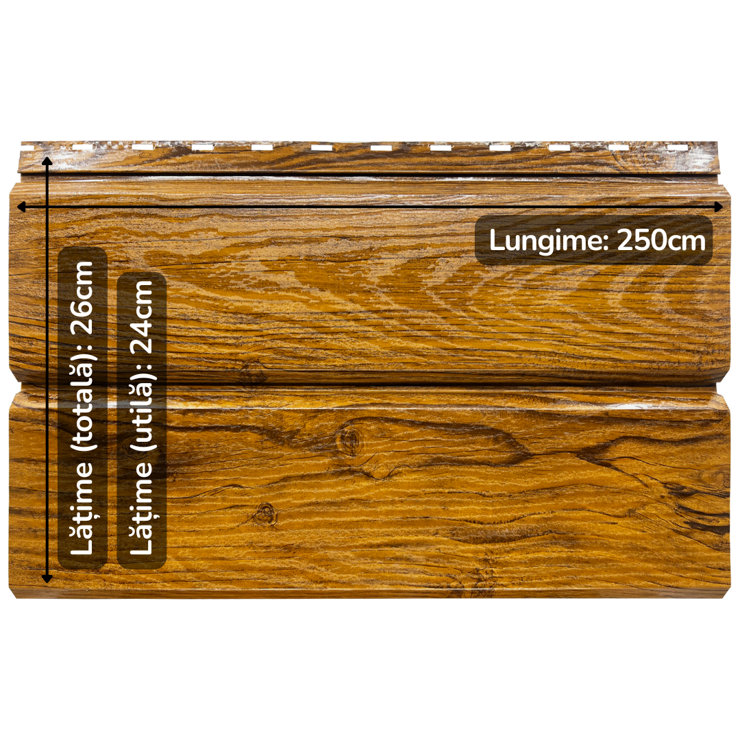 Lambriu Metalic Drept Jupiter, Stejar Striat