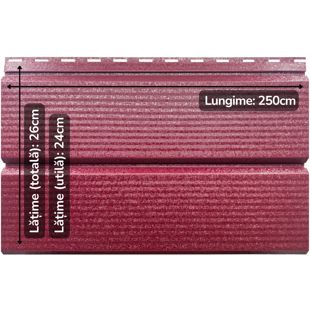 Lambriu Metalic Striat Venus, Visina RAL 3005