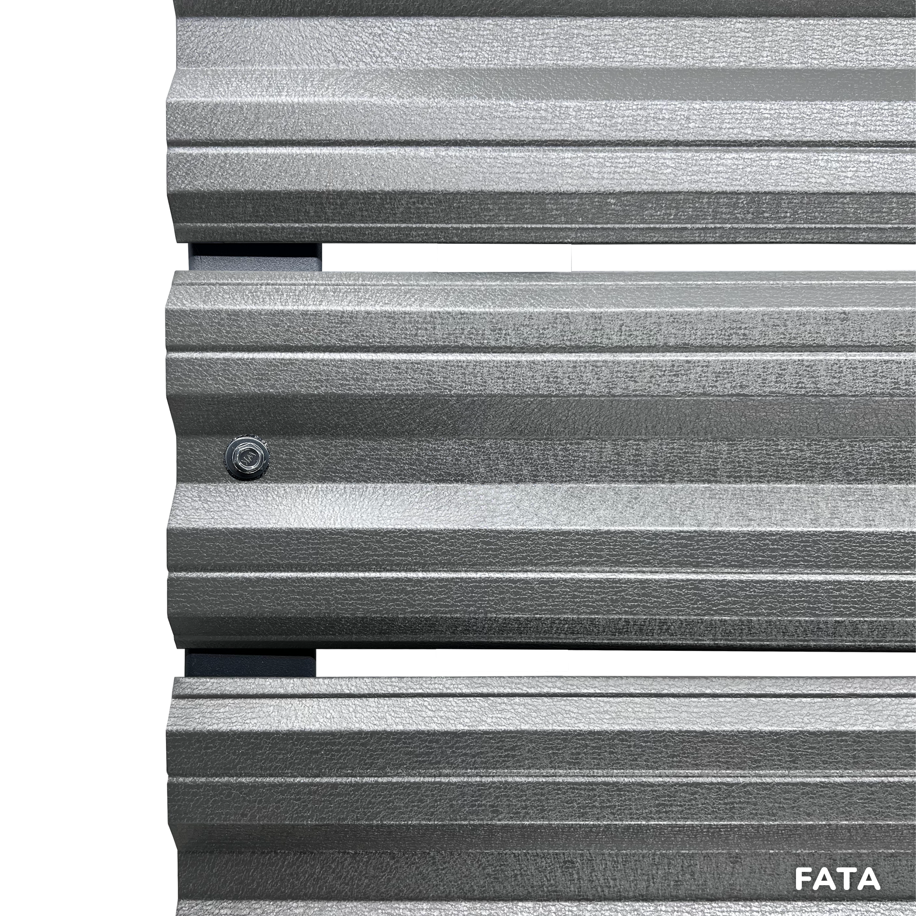 Prim-plan al modelului SIMETRICA Sipca Metalica cu finisaj de Mat în culoare Gri Grafit, disponibil pe www.sipca.ro, fabricat de Top Profil Sistem.