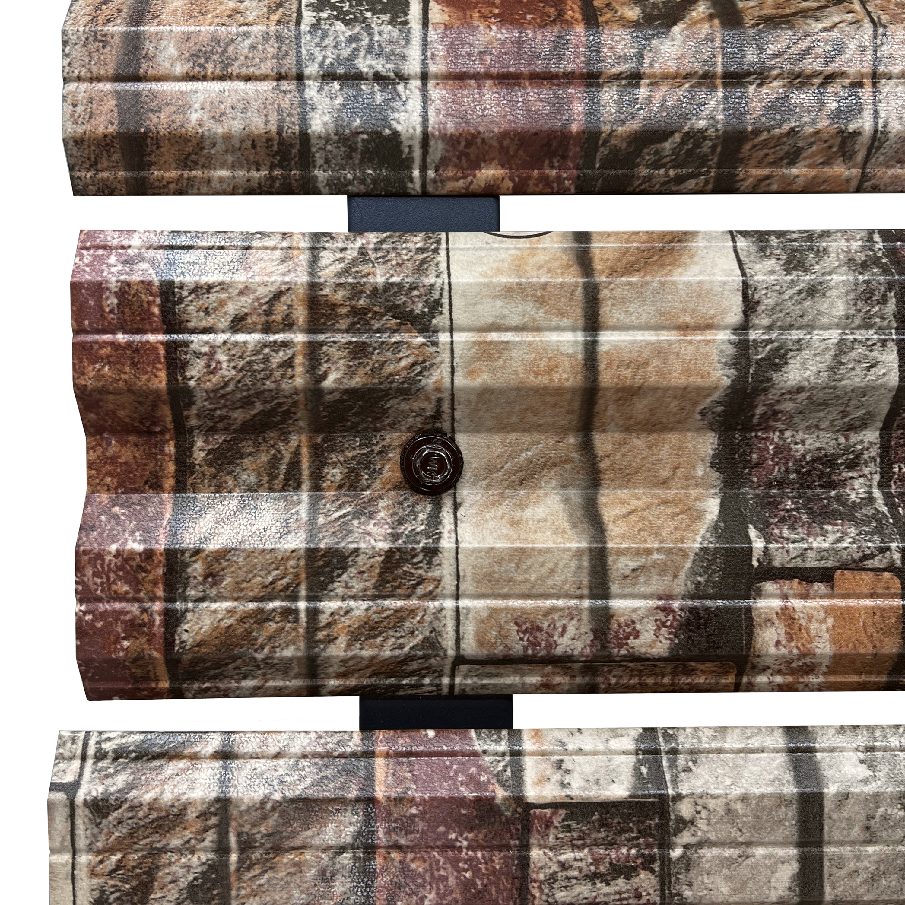 Prim-plan al modelului SIMETRICA Sipca Metalica cu finisaj de Imitație Piatra în culoare Zid Granit, disponibil pe www.sipca.ro, fabricat de Top Profil Sistem.