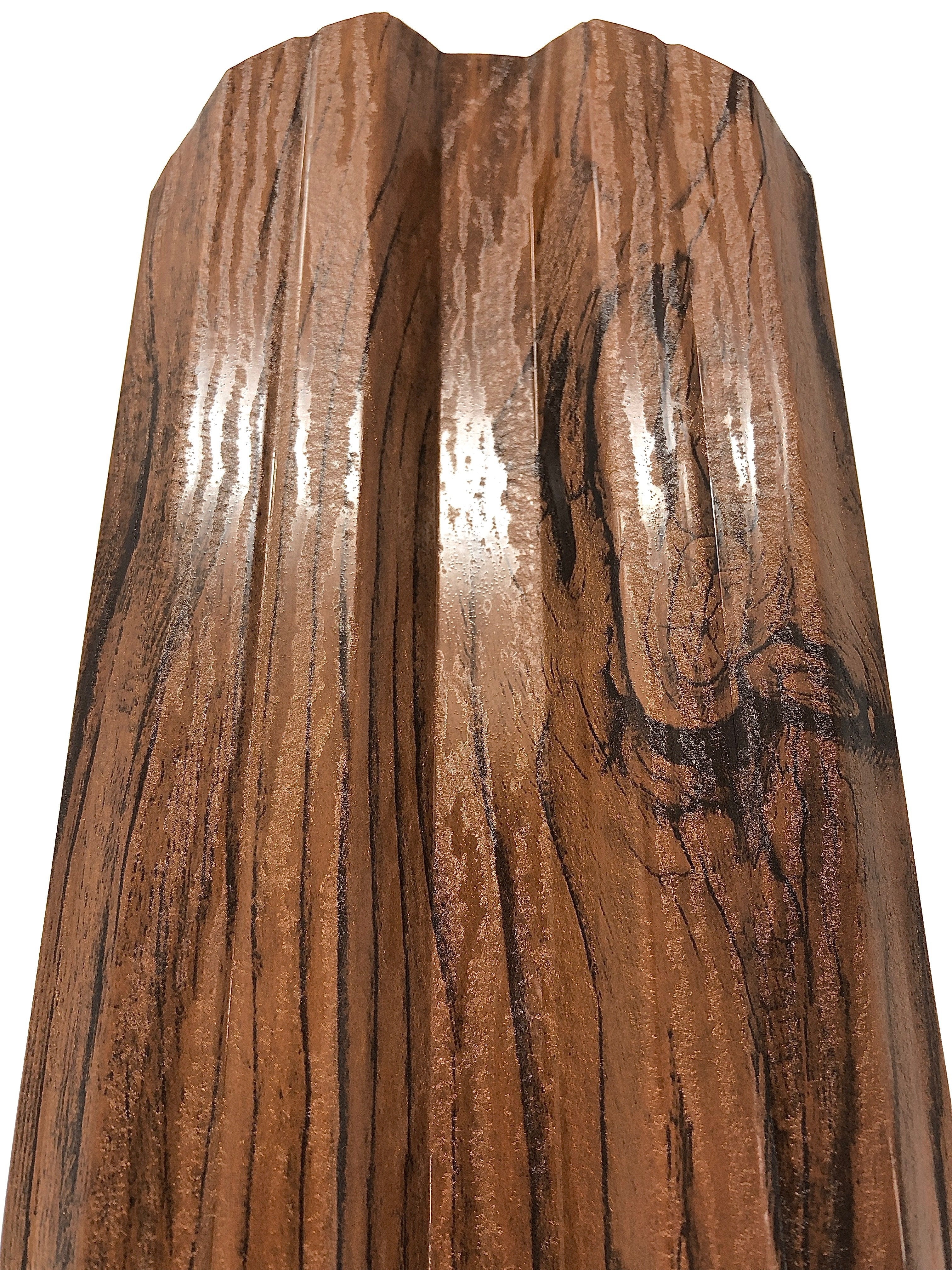 Prim-plan al modelului TISA Sipca Metalica cu finisaj de Imitație Lemn Dublu în culoare Nuc Striat Dublu, disponibil pe www.sipca.ro, fabricat de Top Profil Sistem.