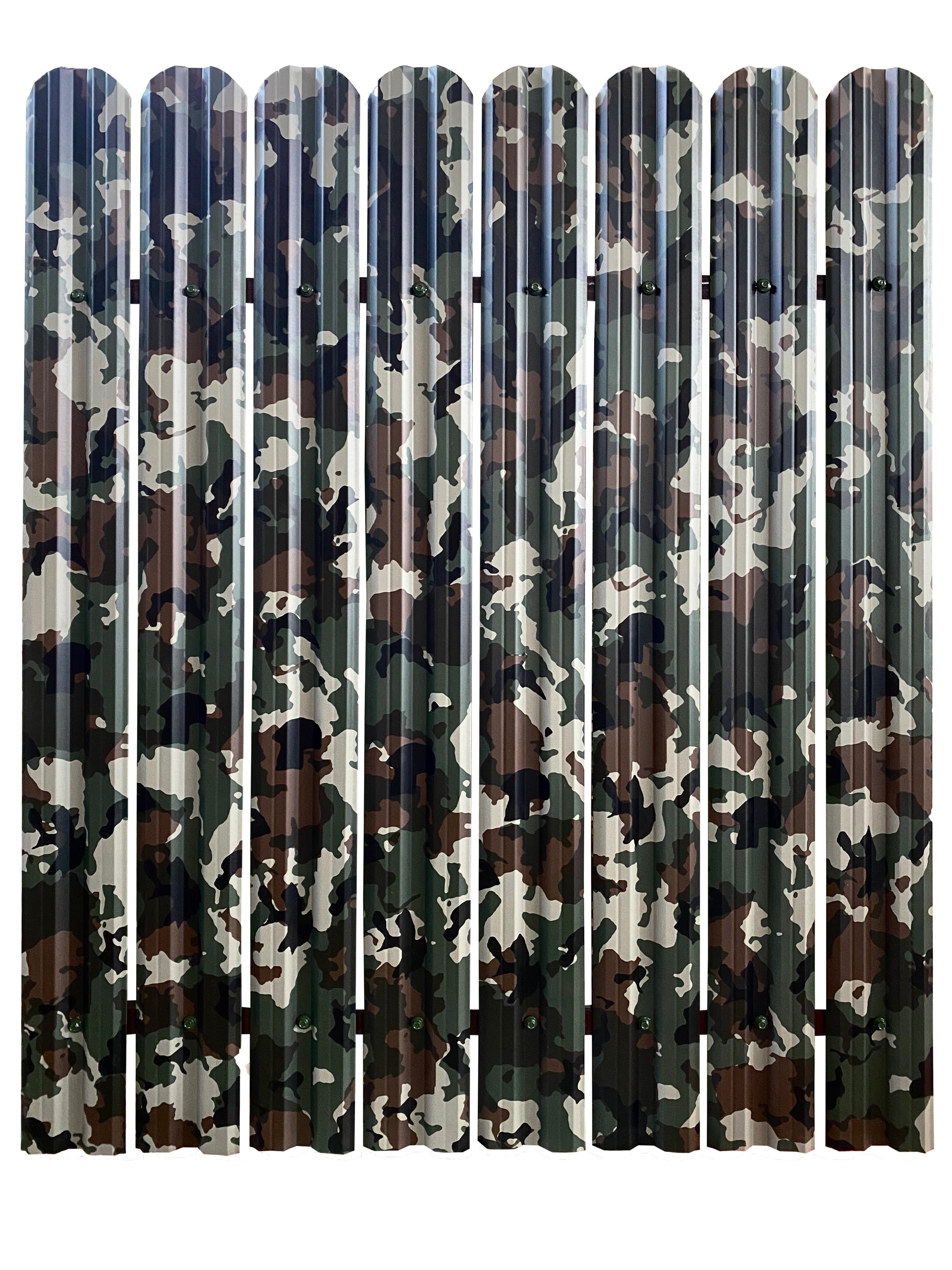 Prim-plan al modelului TISA Sipca Metalica cu finisaj de Print în culoare Camuflaj, disponibil pe www.sipca.ro, fabricat de Top Profil Sistem.