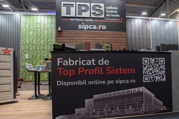 Panoul „Fabricat de Top Profil Sistem, disponibil online pe sipca.ro” de la standul TPS